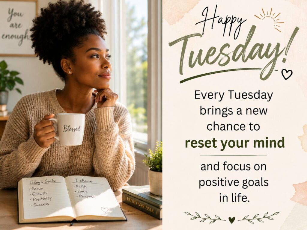 Every Tuesday brings a new chance to reset your mind and focus on positive goals in life