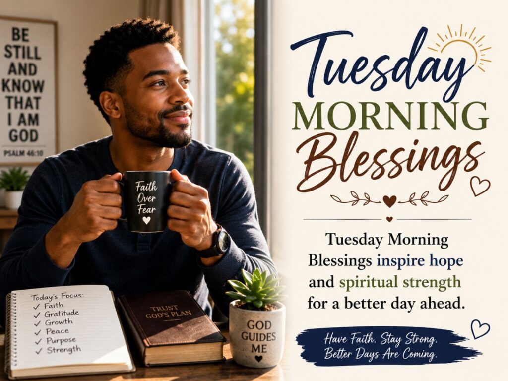 Tuesday Morning Blessings inspire hope and spiritual strength for a better day ahead.